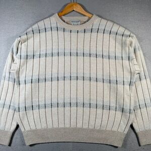 Vintgae David Taylor‎ Mens XL Striped Knit Sweater Casual Comfort Classic
